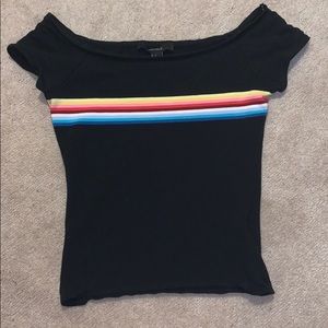 off the shoulder crop top!